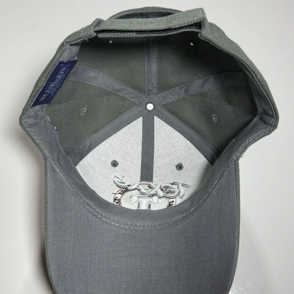 Blue Ocean Texas Longhorns Baseball Cap Gray Retro Circular Embroidery Hat Mens